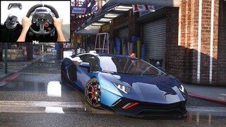 Lamborghini Aventador Ultimae 2021 | GTA 5 | Logitech g29 gameplay