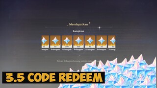 【3.5】CODE REDEEM TERBARU - Genshin Impact