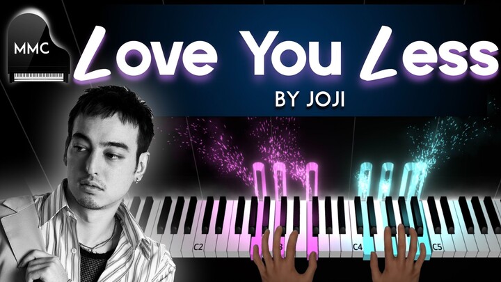 Love You Less by Joji piano cover / tutorial + sheet music + lyrics