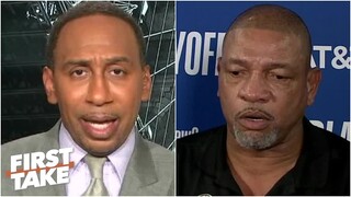 FIRST TAKE "FIRE Doc Rivers NOW" Stephen A criticized 76ers big loss to Miami Heat Game 5 Playoffs