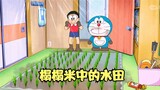 Nobita dan Dora bahkan menanam padi di kamar mereka untuk memakan kue beras