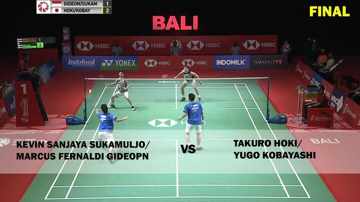 FINAL - KEVIN SANJAYA SUKAMULJO/ MARCUS GIDEON VS TAKURO HOKI/ YUGO KOBAYASHI - INDONESIA OPEN 2021