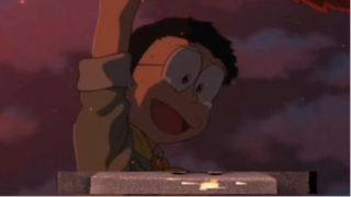 Toucing scences between Nobita and FRIENDS Doraemon