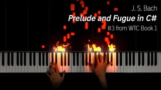 J.S. Bach - Prelude and Fugue in C# major, #3 from WTC book 1 (harpsichord, A-415)