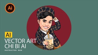 Hướng dẫn vẽ Chân dung Chibi bằng phần mềm thiết kế Illustrator | BonART