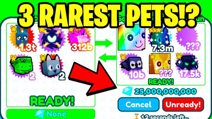 OMG! 😲 Trading The 3 RAREST PETS for 25 BILLION GEMS... | Pet Simulator X