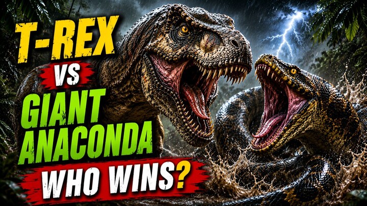 T-Rex vs Giant Anaconda 🐍 | Epic Prehistoric Battle — Who Wins?