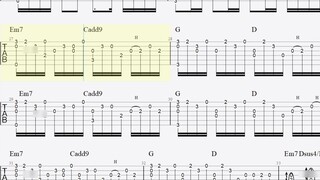 【Fingerstyle Guitar Tab】Your Name- At Twilight