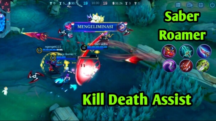 Saber Roam Bantu tim acak2 lawan | MLBB MOBILE LEGEND