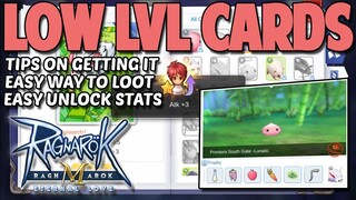 LOOTING/UNLOCKING LOW LEVEL CARDS FOR ADVENTURE HANDBOOK ATTRIBUTES - RAGNAROK MOBILE