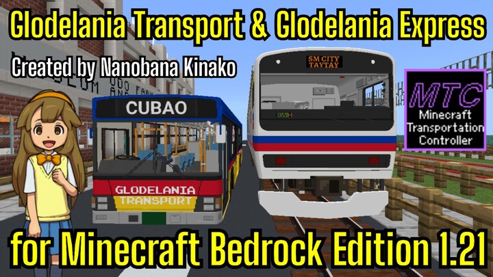 Glodelania Transport (Bus Addon) & Glodelania Express (Train Addon) in Minecraft Bedrock Edition