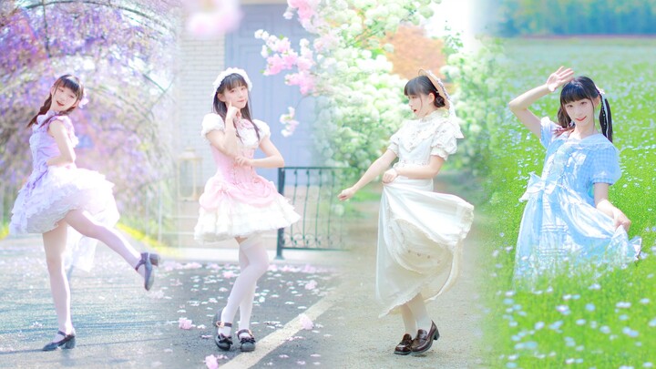 【Hari Jadi 2 Tahun】Empat Set Outfit Berbeda! Butuh sebulan, akhirnya aku bisa menari musim semi dala