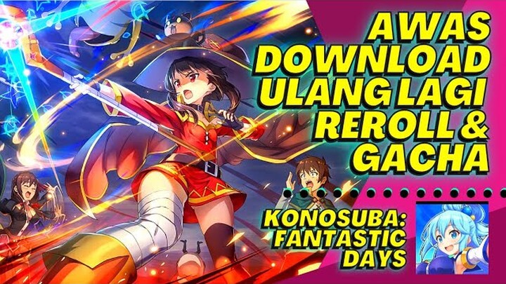 Nah! Setting Bahasa - Cara Reroll - Gacha! [Konosuba : Fantastic Days] Indonesia