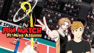 THE SPIKE FUN MATCH! MIYA ATSUMU DUET BARENG NISHIKAWA JADI VERTIKAL SPIKE