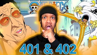 KIZARU IS A PROBLEM!! | First Time Watching One Piece Episodes 401 & 402 (reaction)