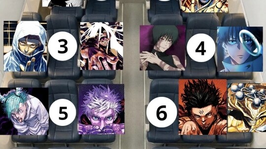 Which seat will you choose on the Jujutsu Kaisen flight?