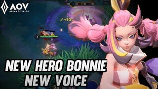 AoV : NEW HERO BONNIE GAMEPLAY | NEW VOICE - ARENA OF VALOR LIÊNQUÂNMOBILE ROV