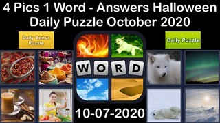 4 Pics 1 Word - Halloween - 07 October 2020 - Daily Puzzle + Daily Bonus Puzzle - Answer-Walkthrough