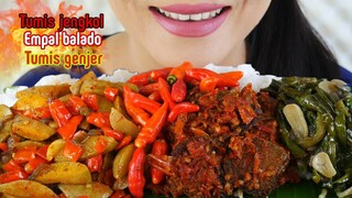 MAKAN ENAK, JENGKOL DI OSENG PEDAS, EMPAL DI SAMBEL BALADO DAN TUMIS GENJER | EATING SOUNDS