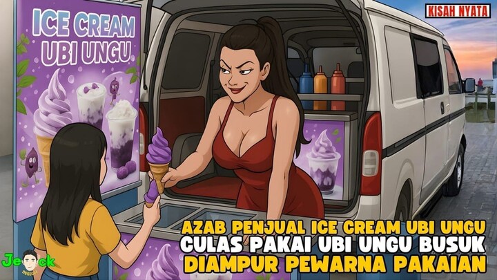 AZAB PENJUAL ICE CREAM UBI UNGU CULAS PAKAI UBI BUSUK & PEWARNA PAKAIAN