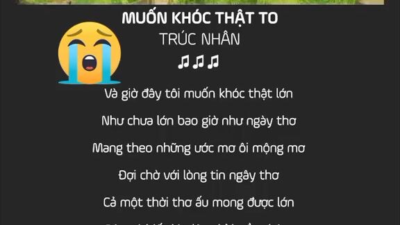 muốn khóc thật to