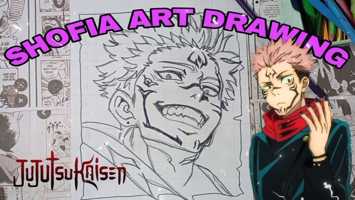 drawing anime Jujutsu kaisen