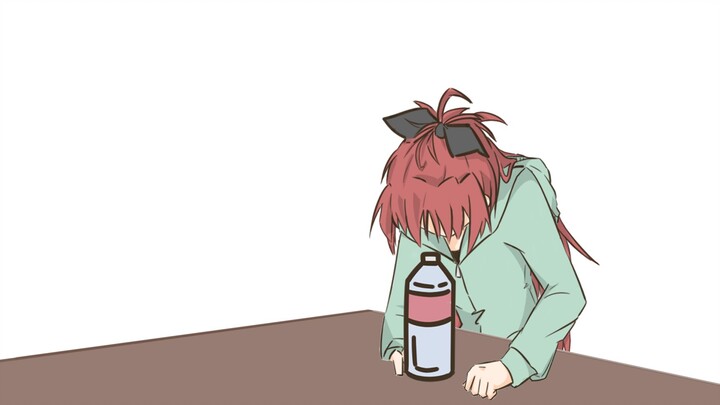 [Magic Circle/Red and Blue Sand Sculpture Handwriting] Sayaka, look, there is a fire extinguisher he
