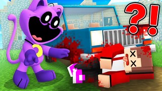 CATNAP HIT JJ on A CAR - Mikey HELP HIM in Minecraft Maizen!