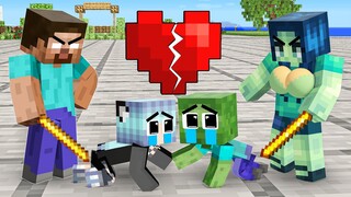 Monster School : Herobrine Rich Hinder Poor Baby Zombie Love - Sad Story - Minecraft Animation