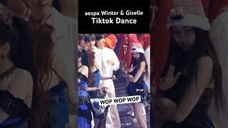 aespa Winter and Giselle WOP Tiktok Dance #aespa #wopchallenge #aespawinter #aespagiselle #karina