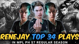 🔥RENECHANGE TOP 34 PLAYS IN MPL PH S7 REGULAR SEASON - (BAKA RENEJAY TO)