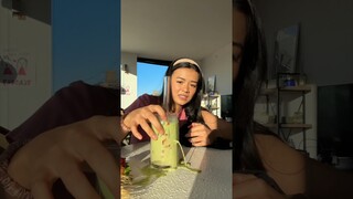 strawberry matcha latte with a surprise