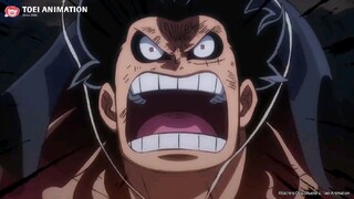 ekspresi kaido ketika luffy tidak mempan sama api nya || one piece eps 1017