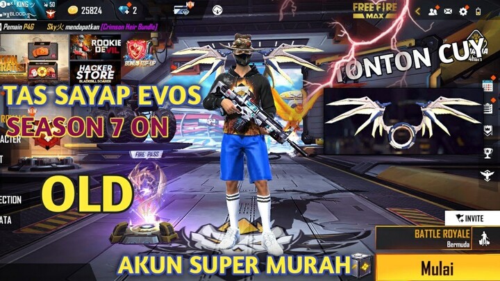 JUAL AKUN FREE FIRE TAS SAYAP EVOS