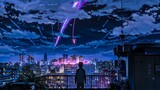 【𝟒𝐊】Anime Makoto Shinkai siêu rõ nét không có chất liệu phong cảnh thành phố hình mờ