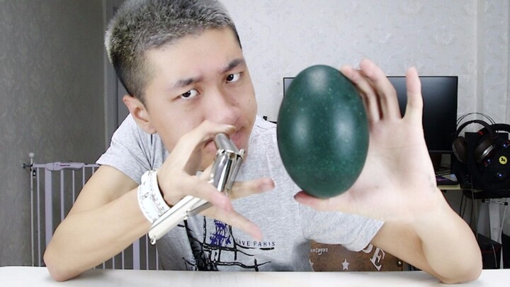 If you use a brain-shattering artifact to hit an ostrich egg, will it break immediately?