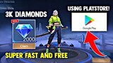 5K DIAMONDS EVERYDAY SUPER FAST AND LEGIT USING PLAYSTORE! FREE DIAMONDS! HOW? | MOBILE LEGENDS 2023