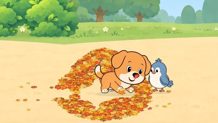 Leaf Pile Fun! | Top and Chirik Ep. 3 | 欢乐落叶堆