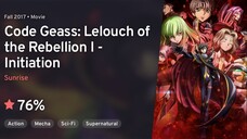 Code Geass: Hangyaku no Lelouch I - Koudou (Sub Indo)