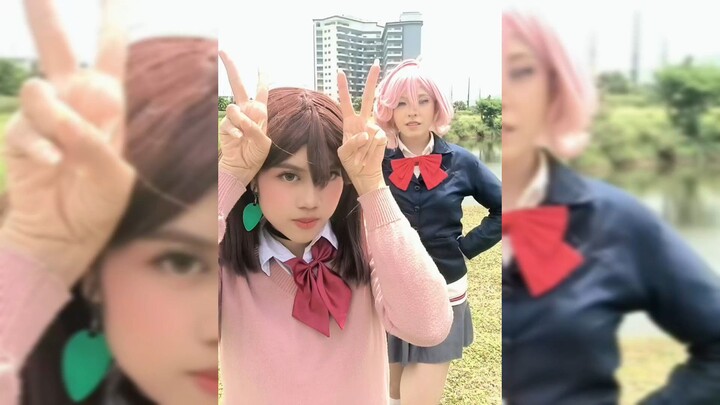 Momo Ayase x Aira Shiratori cosplay dance ! DANDADAN funny couple cos β£οΈ Ngenggg