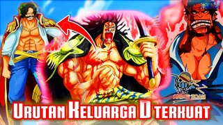 FULL !! URUTAN KEKUATAN KELUARGA D ONE PIECE DARI TERLEMAH HINGGA TERKUAT !