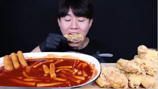 mukbang tokbokki và gà ngon #amthuc #monngon