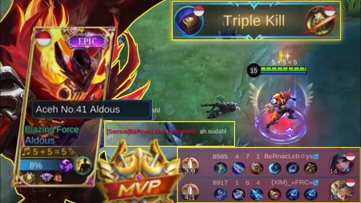 Build Aldous Tersakit Dan Terbaru 1 Kali Hit Langsung Mati !! - MLBB