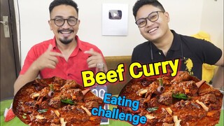 Red Meat ( Buff curry) EATING CHALLENGE Manipuri || Buff mathel chaba hanba thuba tanaba manipuri