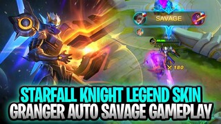 Starfall Knight Granger Legend Skin Gameplay Auto Savage | Mobile Legends: Bang Bang