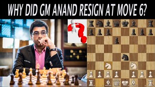 WHY DID GM ANAND RESIGN AFTER 6 MOVES?