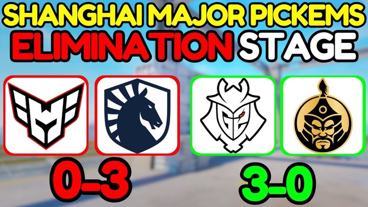 DIAMOND Shanghai Major ELIMINATION STAGE PICKEMS (CS2 Perfect World Major Predictions)