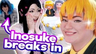 WILL NEZUKO SAY YES? 6 TIER Wedding Cake Bake | Demon Slayer Cosplay