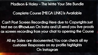 Madison & Haley course  - The Write Your Site Bundle download