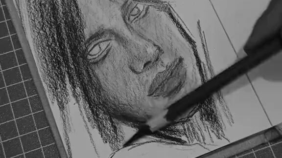 Drawing part (2) #drawing #billie #charcoaldrawing #art